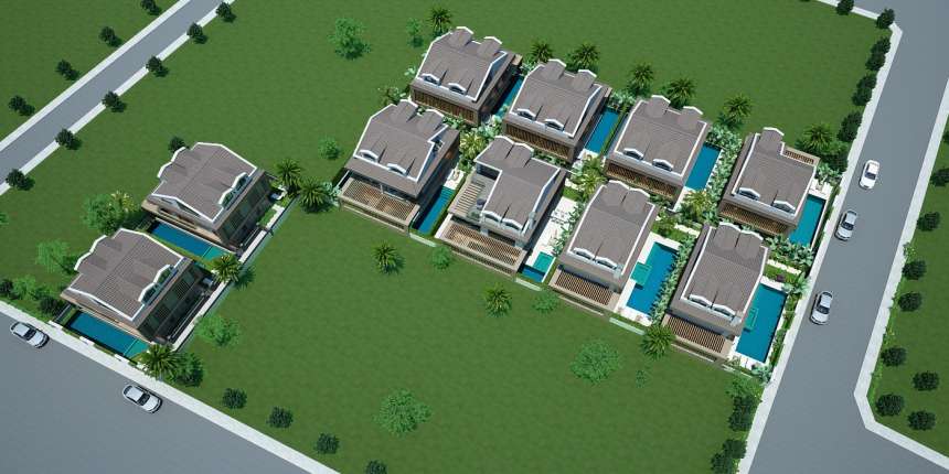 Semi-Detached Fethiye Villas - Off-Plan - Private swimming pools