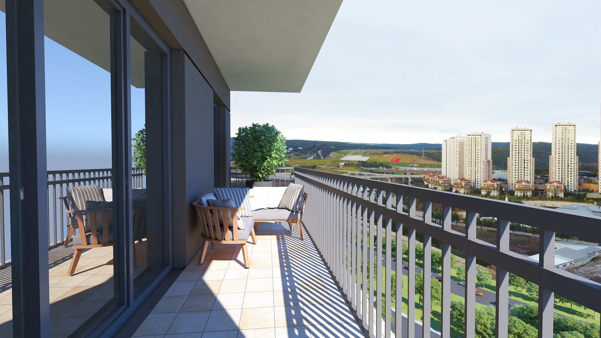 Off-Plan Istanbul City Centre Apartments - Ample outdoor living space