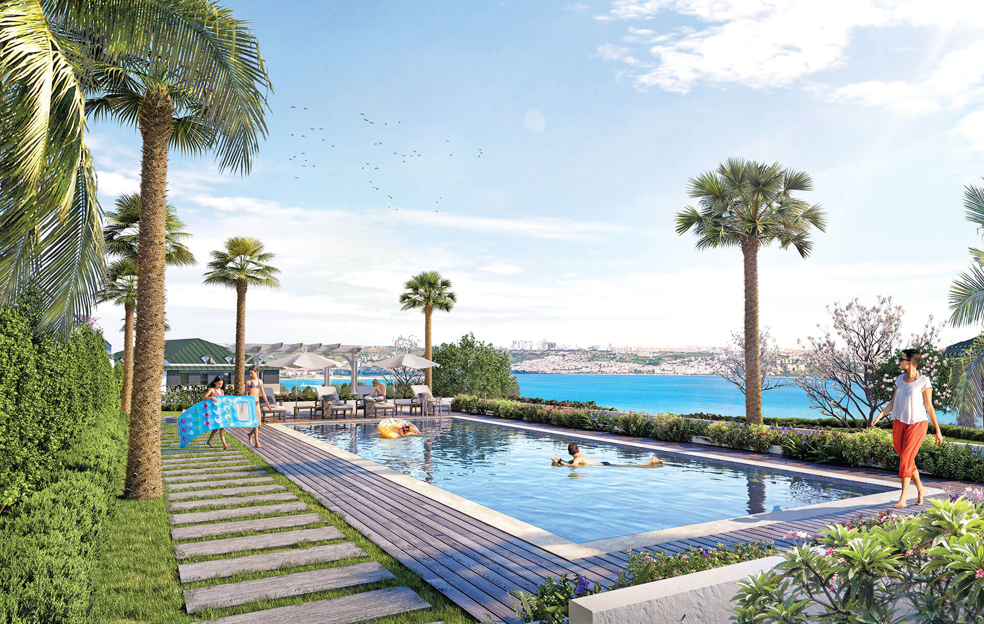 Sea View Istanbul Apartments - 0% Terms - Outdoor pool