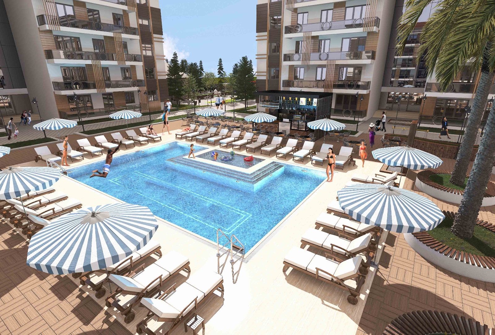 European Istanbul Luxury Apartments - Silivri - Outdoor pool