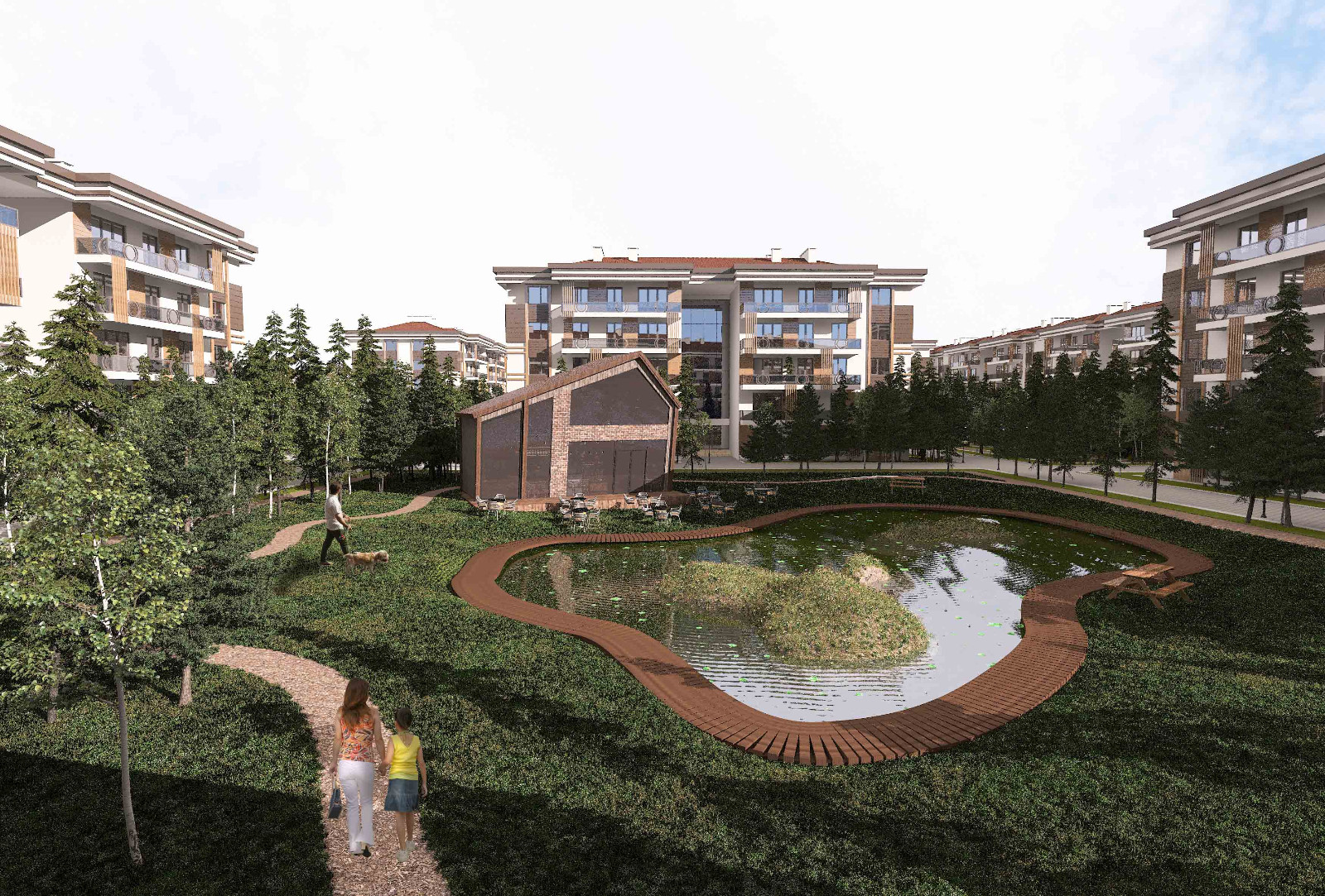 European Istanbul Luxury Apartments - Silivri - Ornamental pond