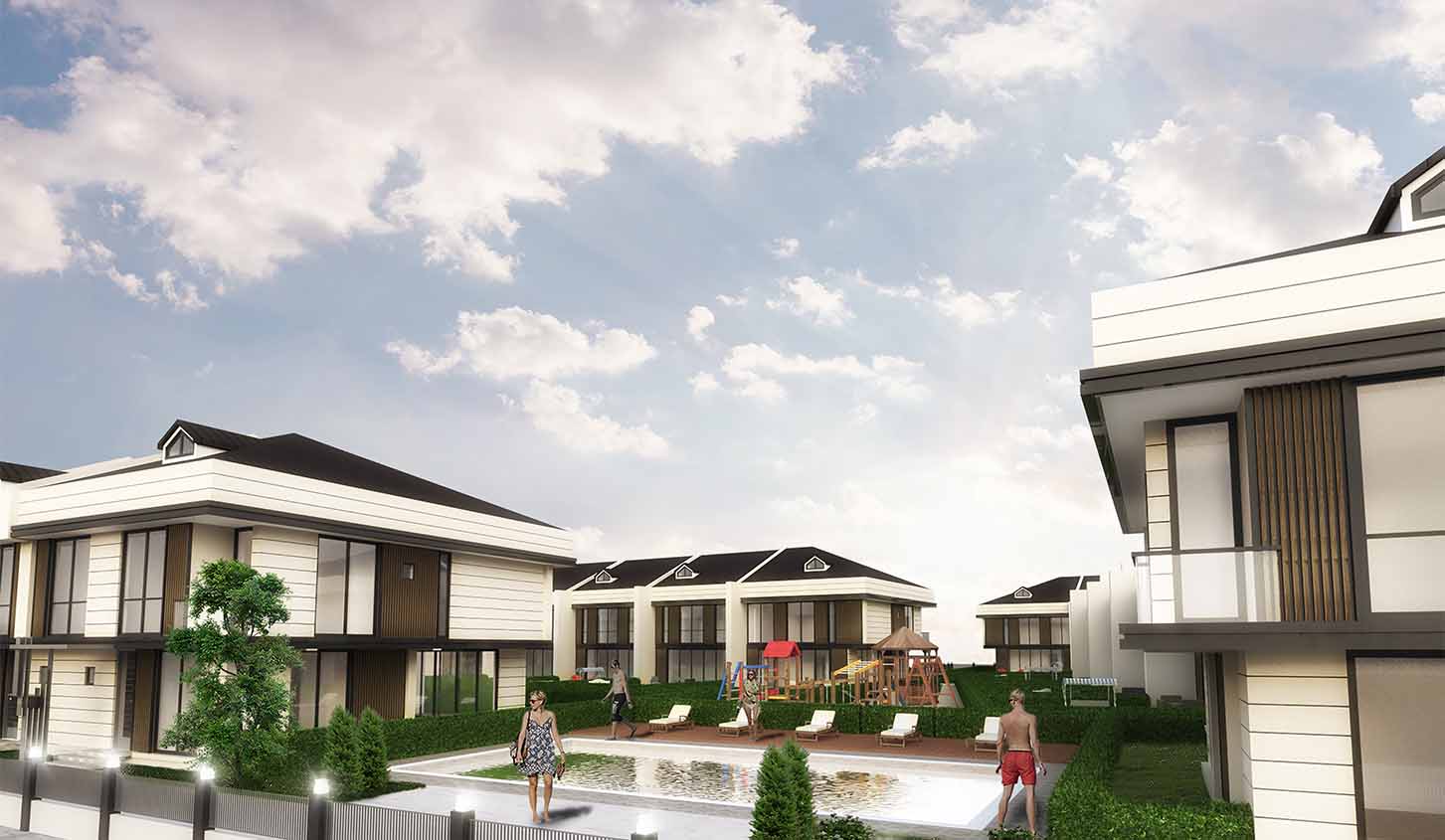 Luxury Istanbul Smart Home Villas - Private estate with a shared pool