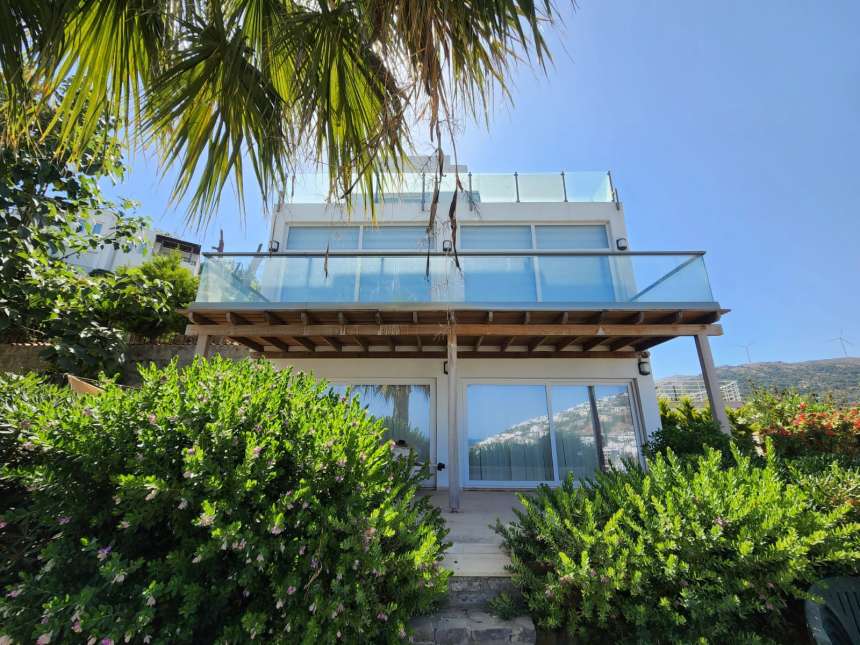 New Traditional Yalikavak Sea View Villa - Glass balconies