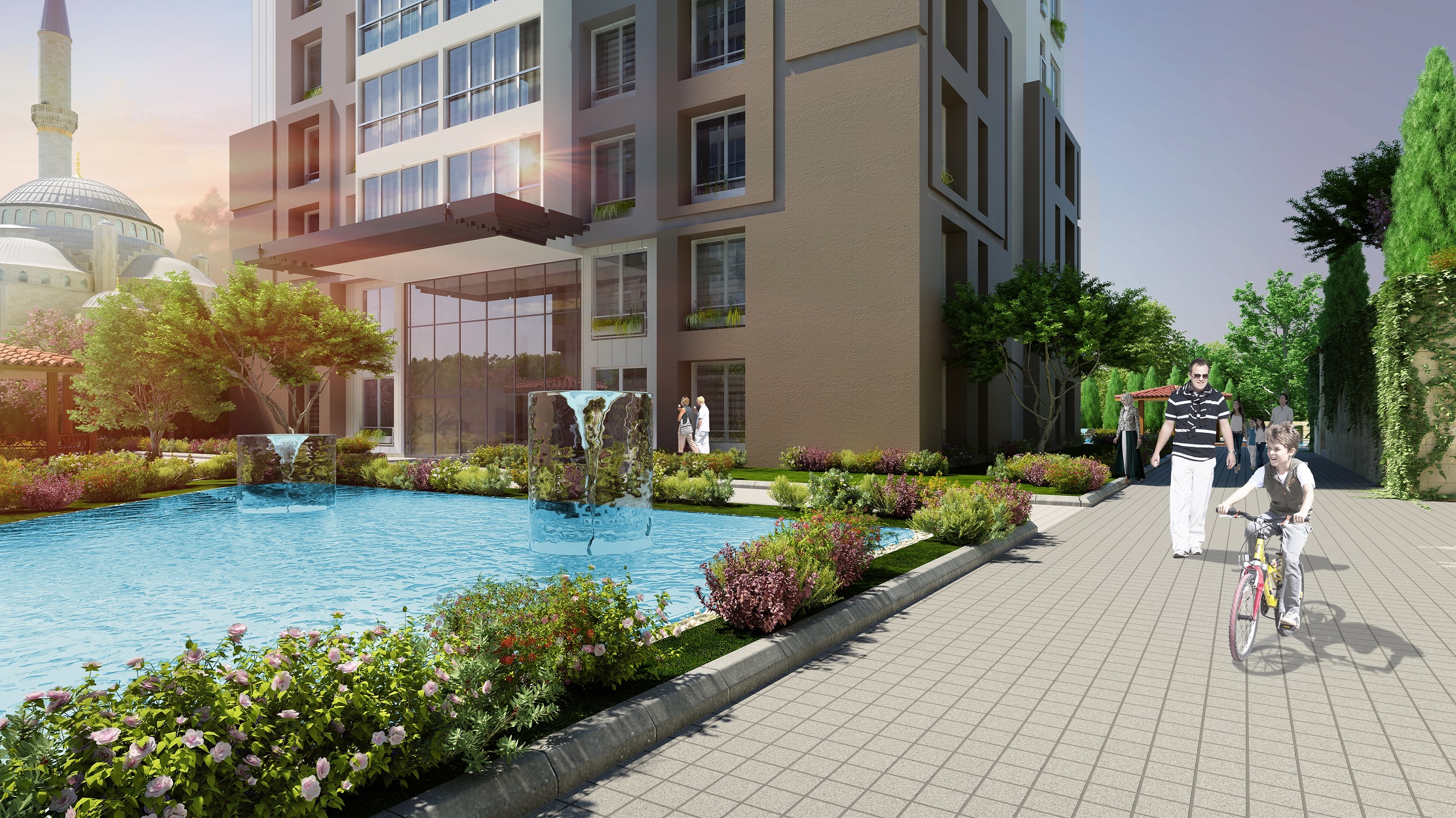 Luxury Istanbul Apartments - Gunesli - Communal gardens