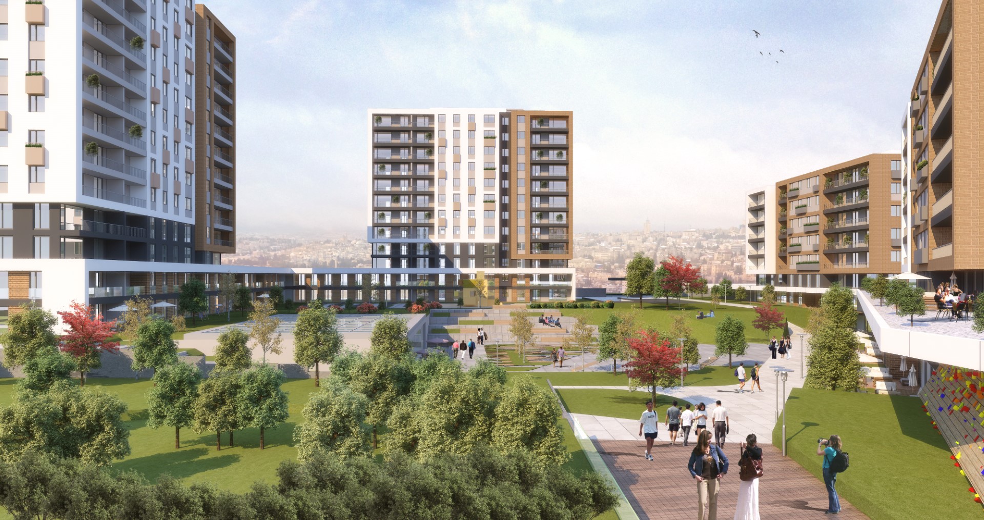 Smart Home Istanbul Apartments - Bahcesehir - Landscaped gardens