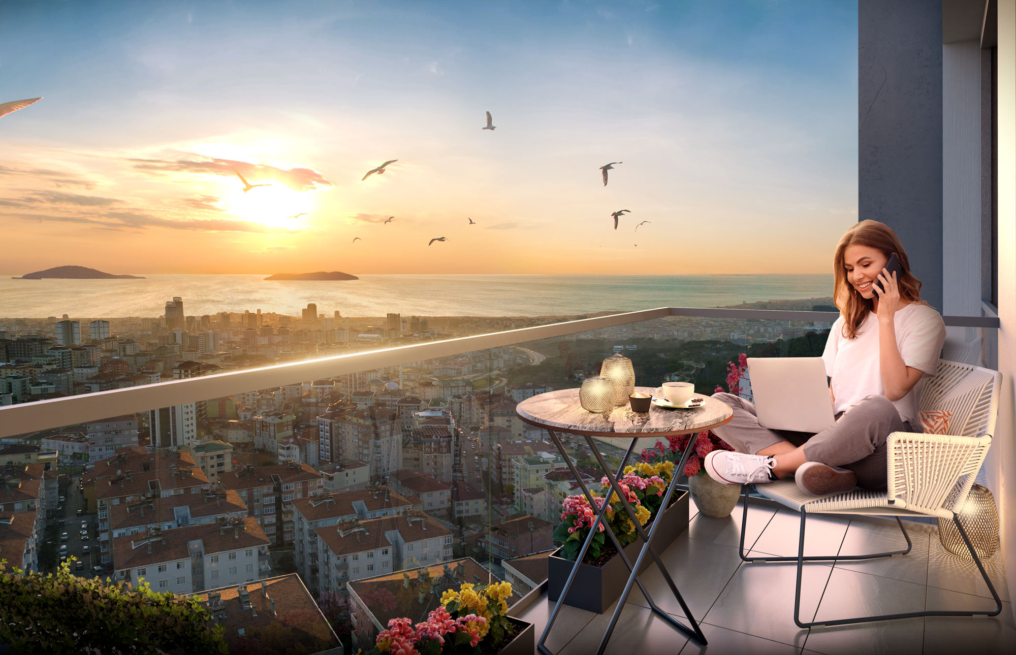 Sea View Istanbul Apartments - Asian Side - Sea, Island, nature and sunset views