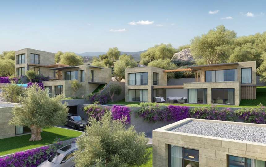 Off-Plan Marina View Yalikavak Villas - Green surroundings