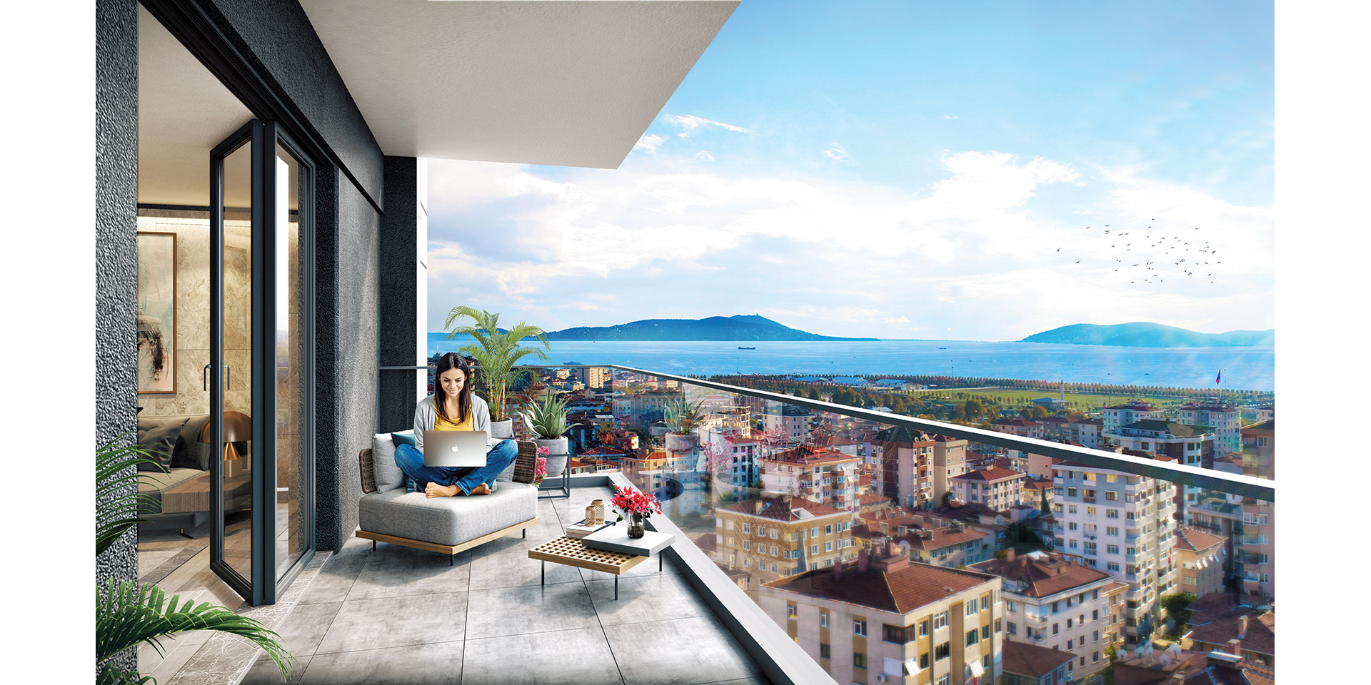 Luxury Apartment in Istanbul Asia - Sea Views - Ample outdoor living space