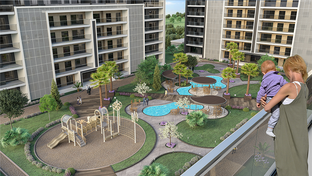 Luxury Istanbul Apartments - Kucukcekmece - Vast communal gardens