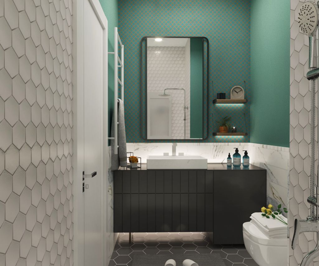 City Centre Istanbul Apartments - Kagithane - Modern bathrooms