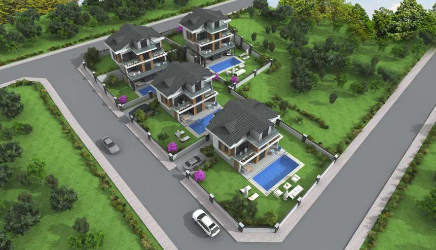 New Sea View Gocek Villas - Green location