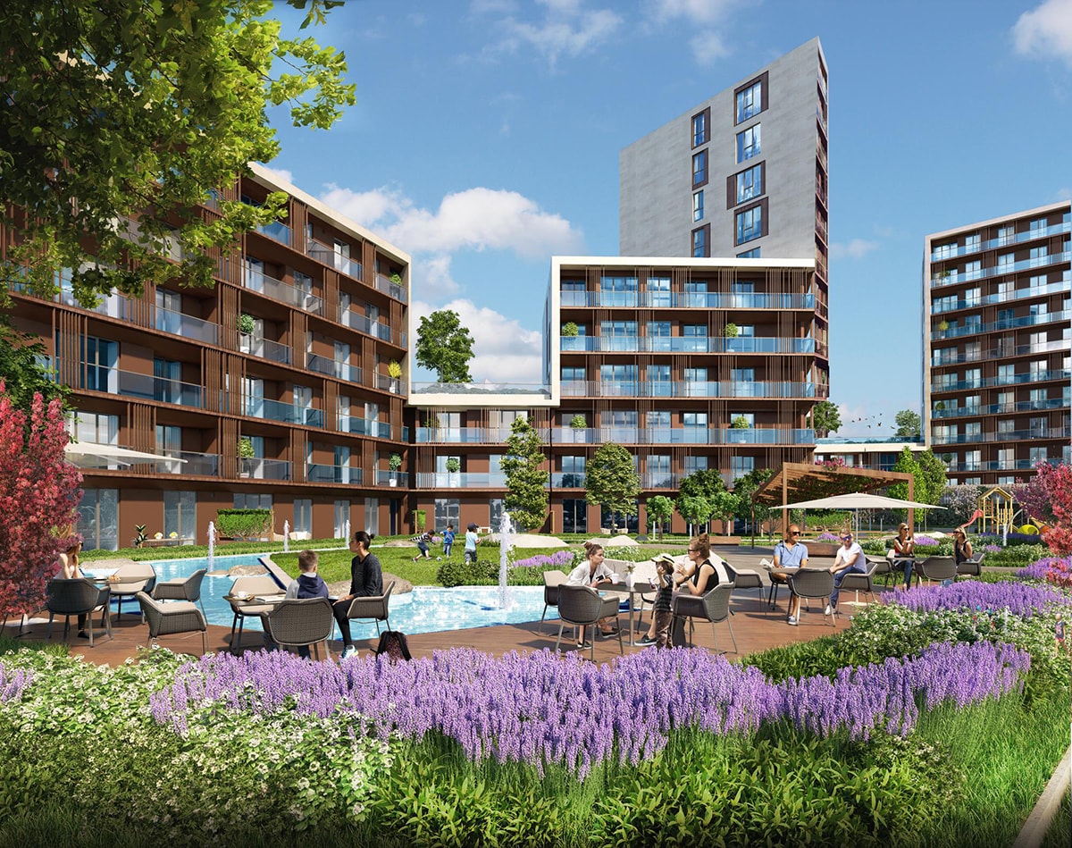 Luxury City Centre Istanbul Apartments - Beautifully landscaped gardens