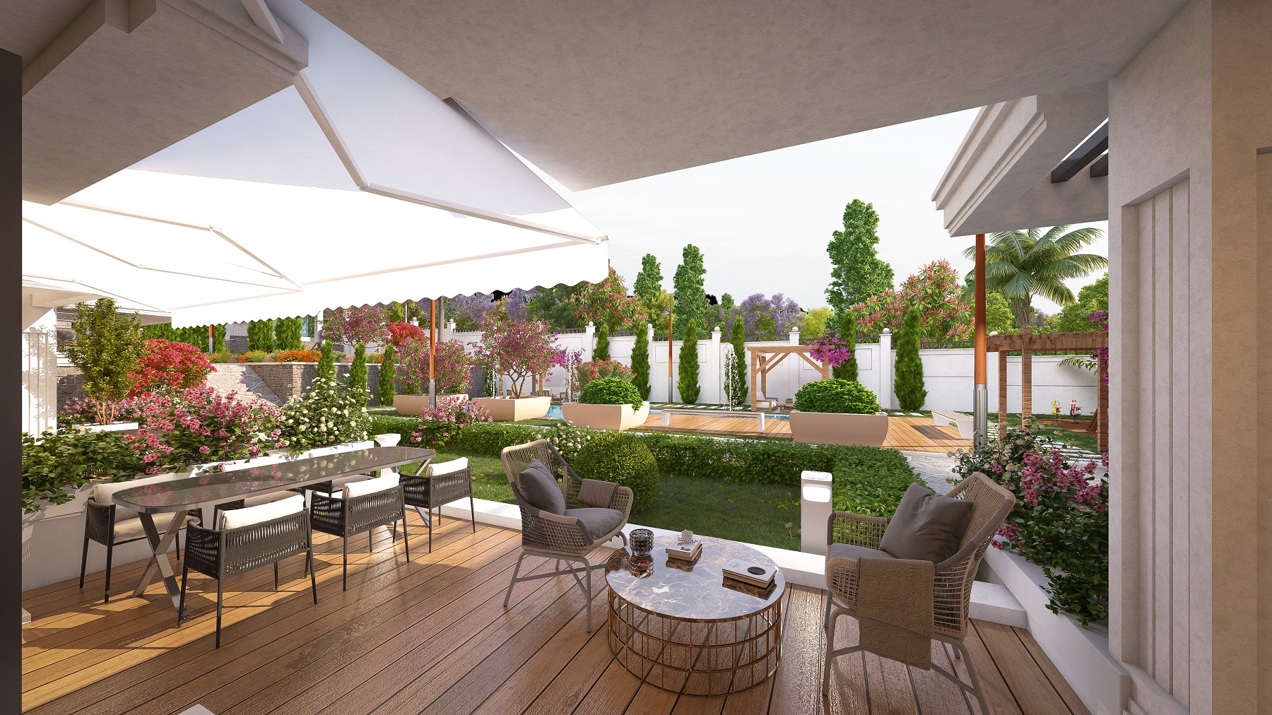 Modern Istanbul Property For Sale - Cafe and seating areas