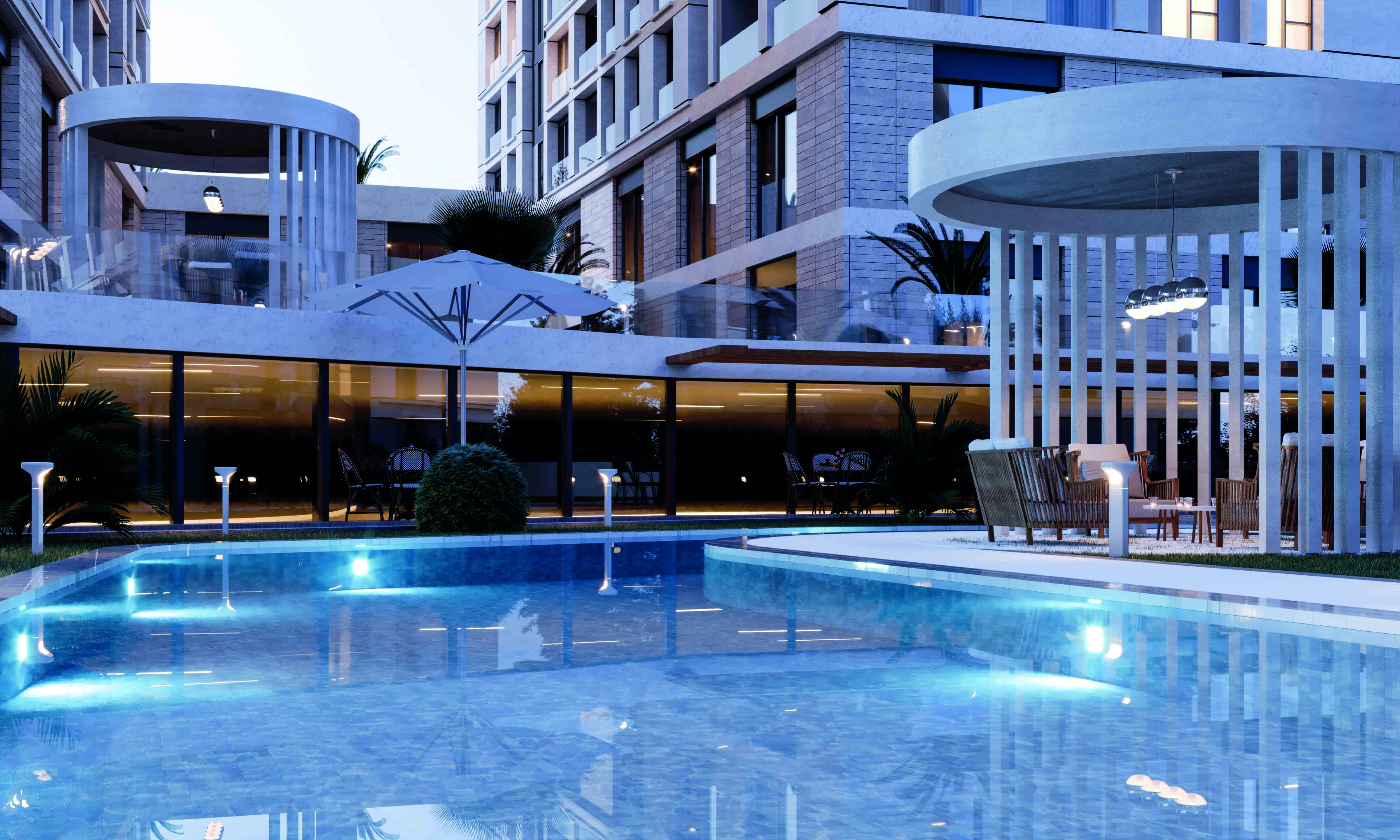 Istanbul Off-Plan Luxury Apartments - Large garden water features