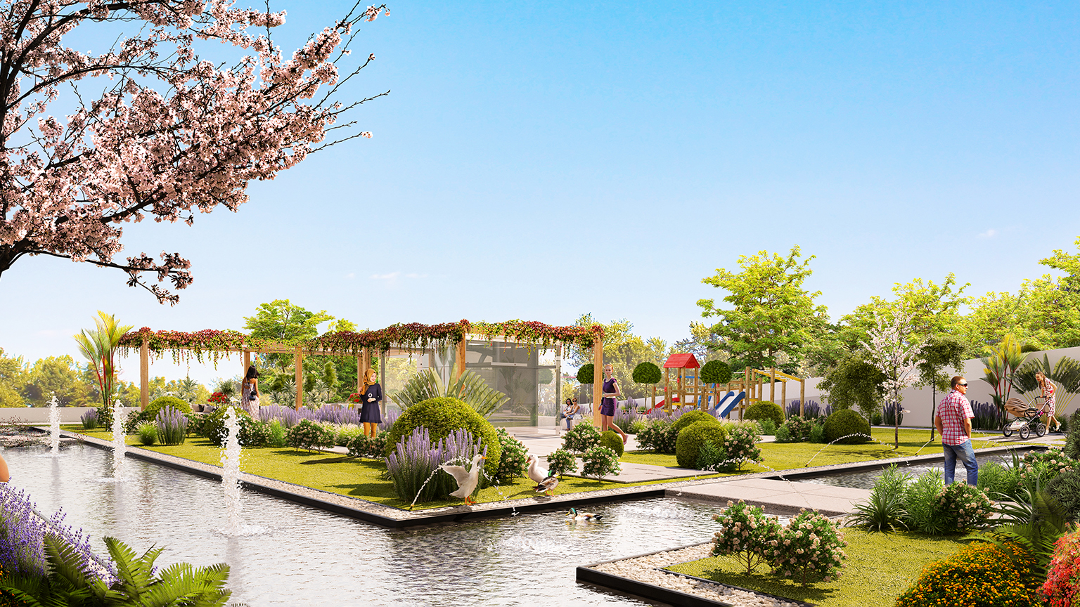 Luxury Istanbul Apartments - Kucukcekmece - Gardens and water features