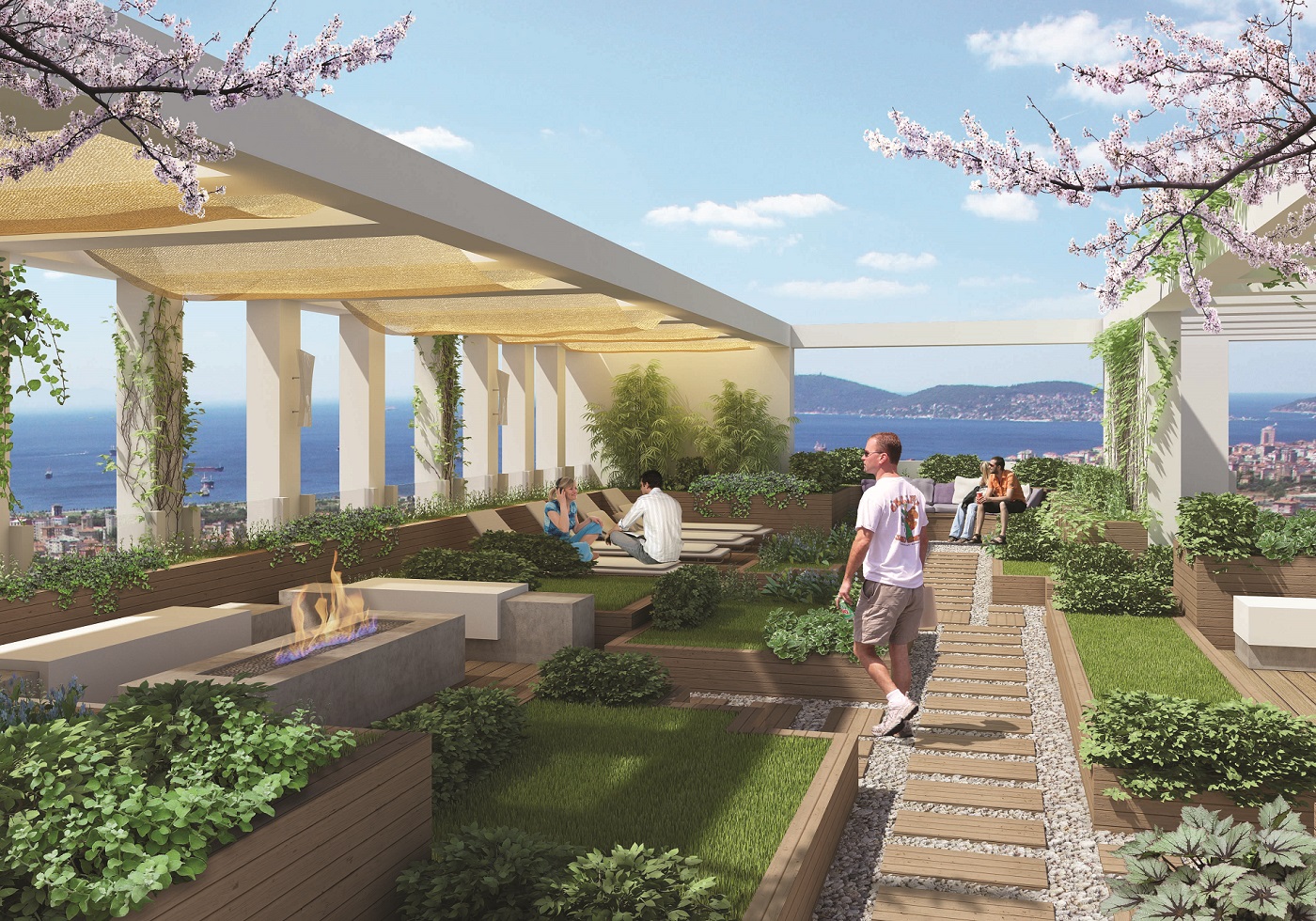 Sea View Apartments - Istanbul, Kartal - Sea view garden terrace