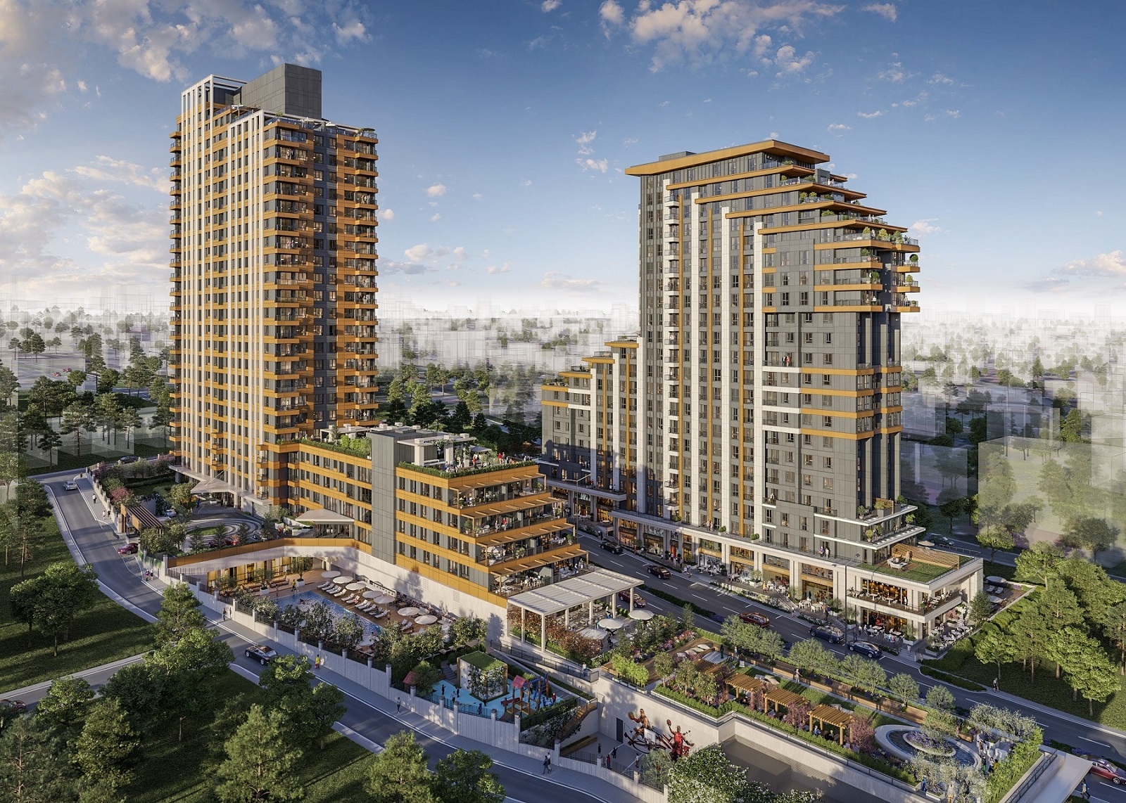 Island & Sea View Istanbul Apartments - Modern twin complex