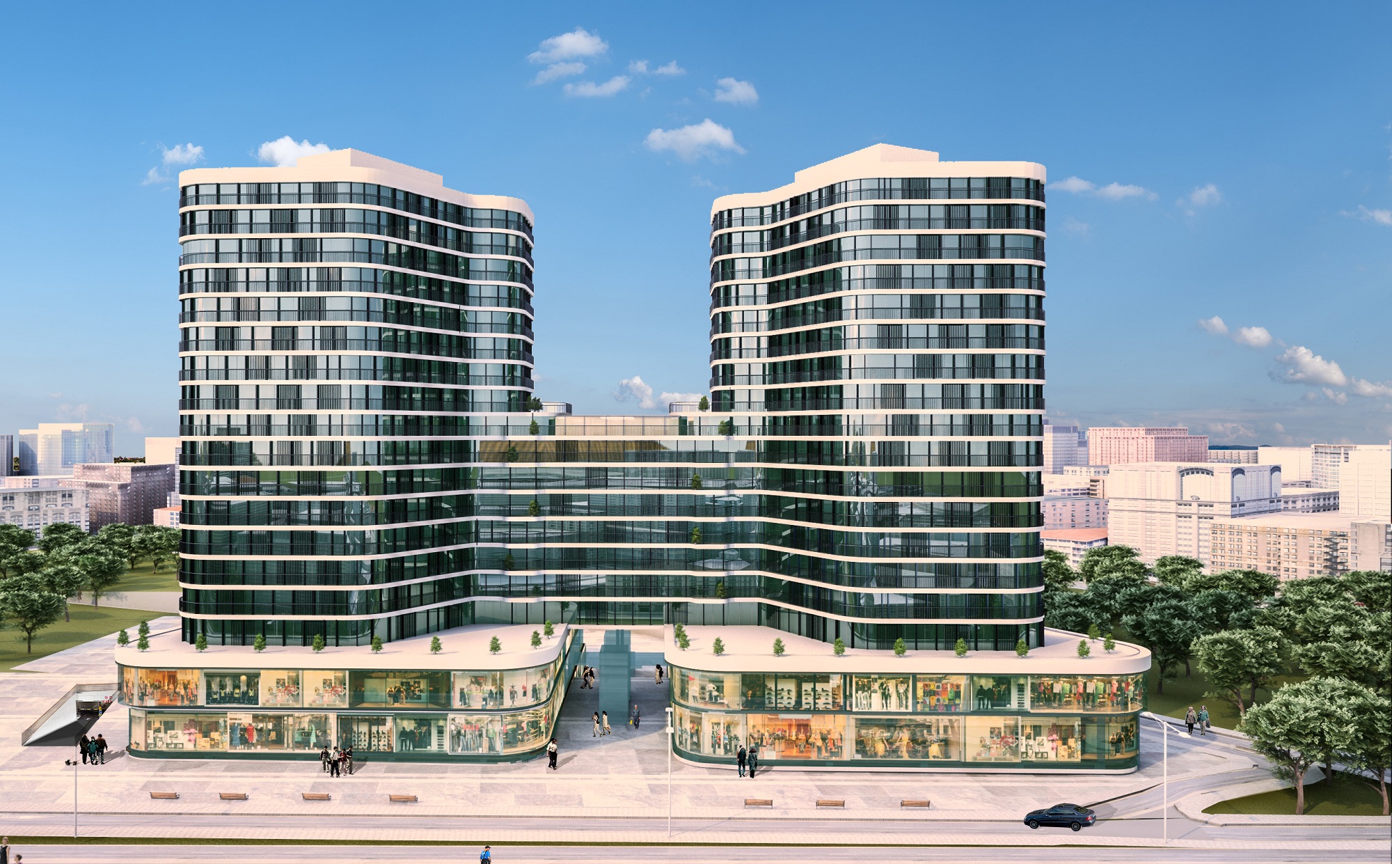 Asian Istanbul Modern Apartments - Key Ready - Office, shopping and apartment complex