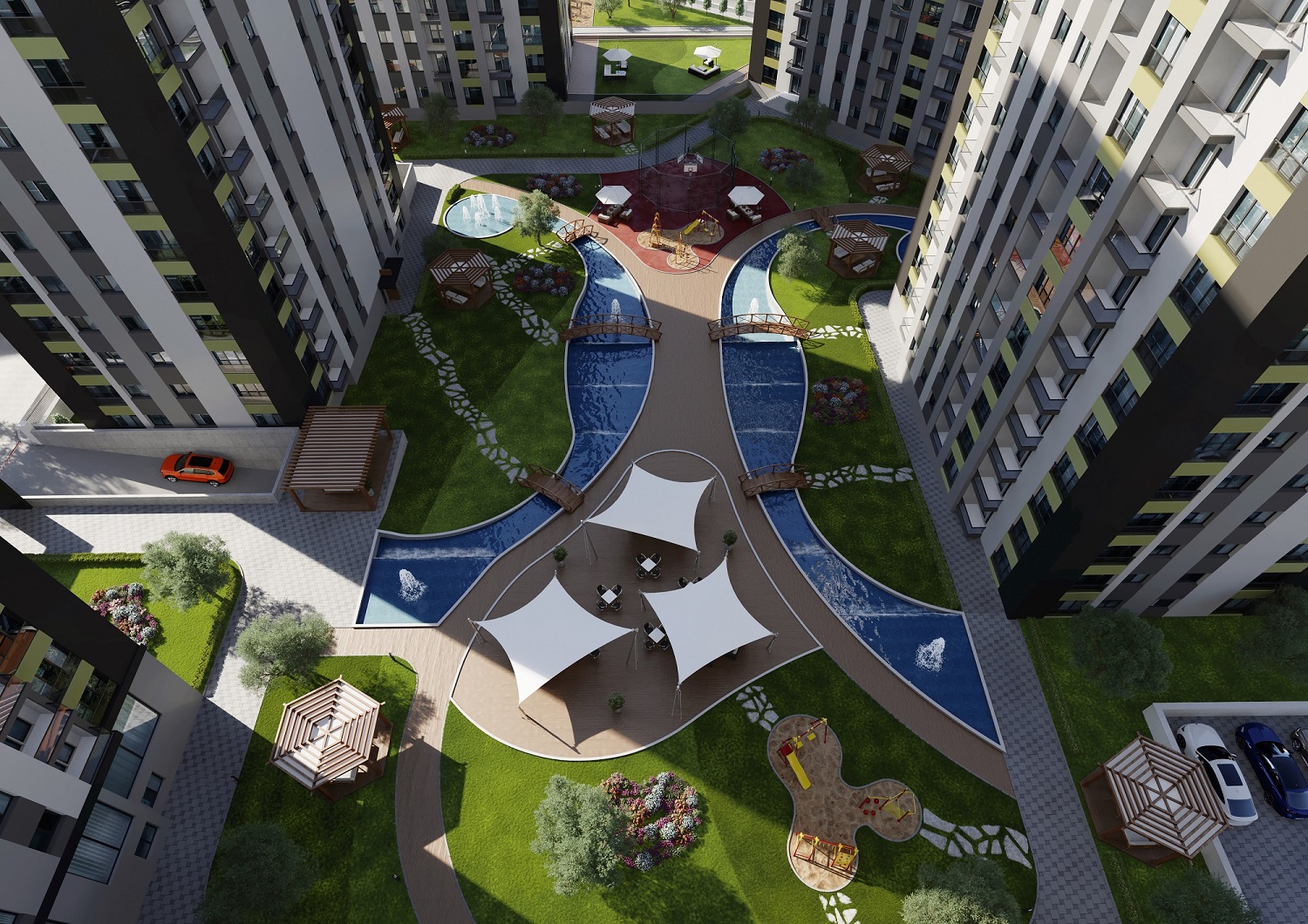 Istanbul Apartments - Off-Plan - Gardens and facilities