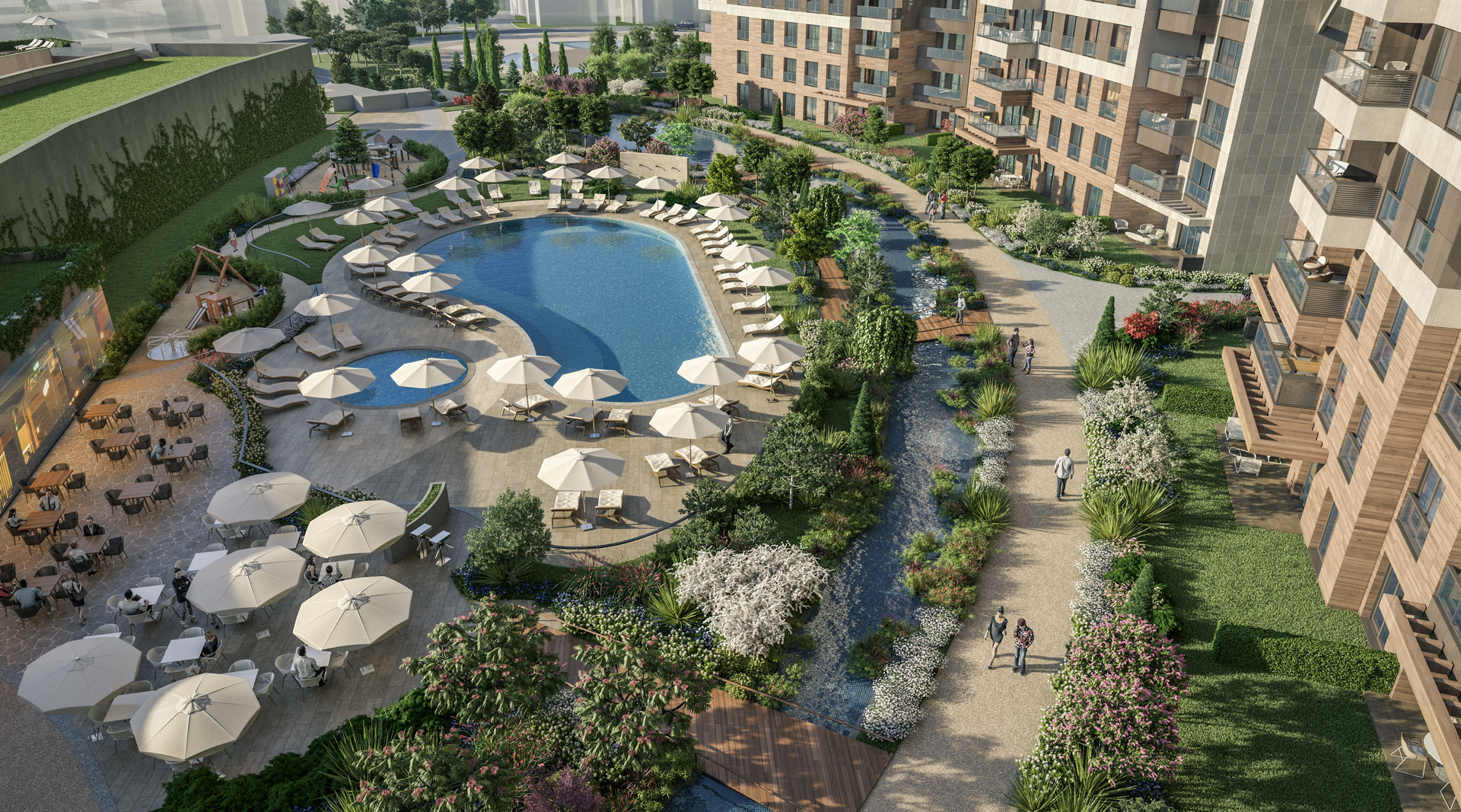 New Sea View Apartments - Istanbul Asia - Vast communal gardens