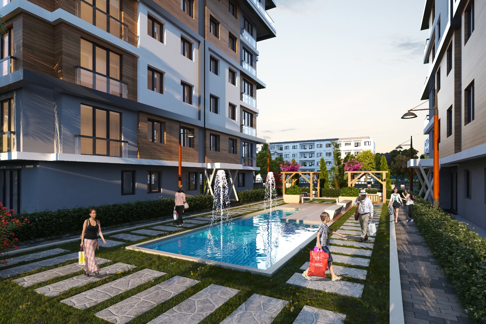 Luxury Lakeside Istanbul Apartments - Ornamental pools