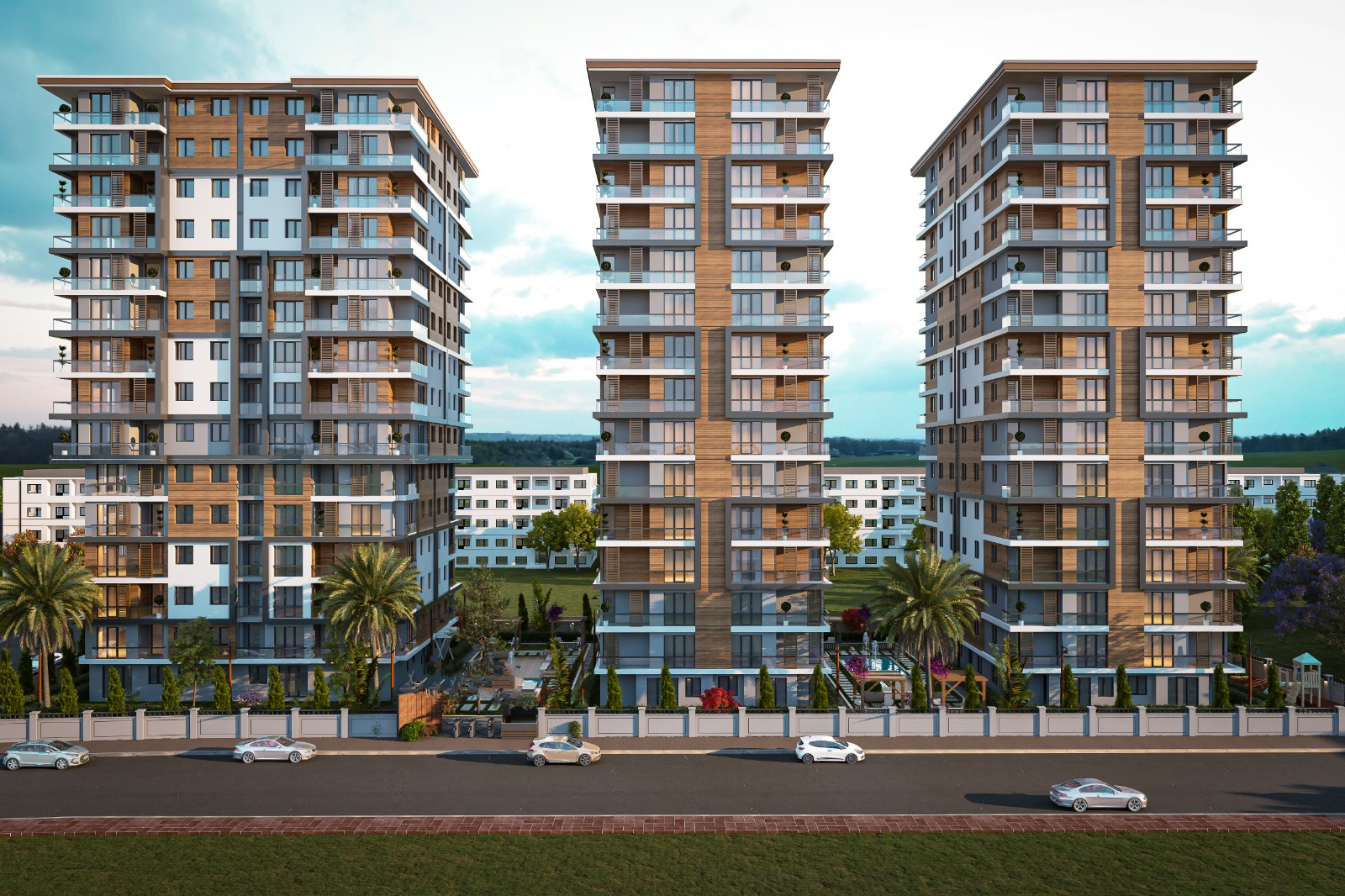 Luxury Lakeside Istanbul Apartments - Three modern blocks