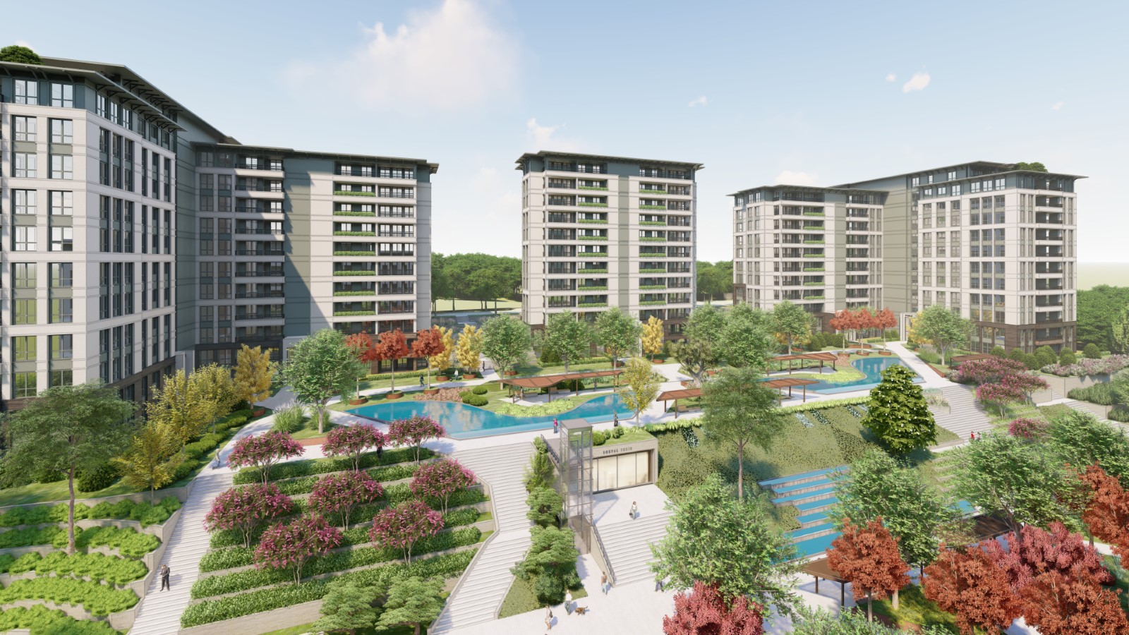 Luxury Istanbul apartments - Kucukcekmece - Landscaped gardens