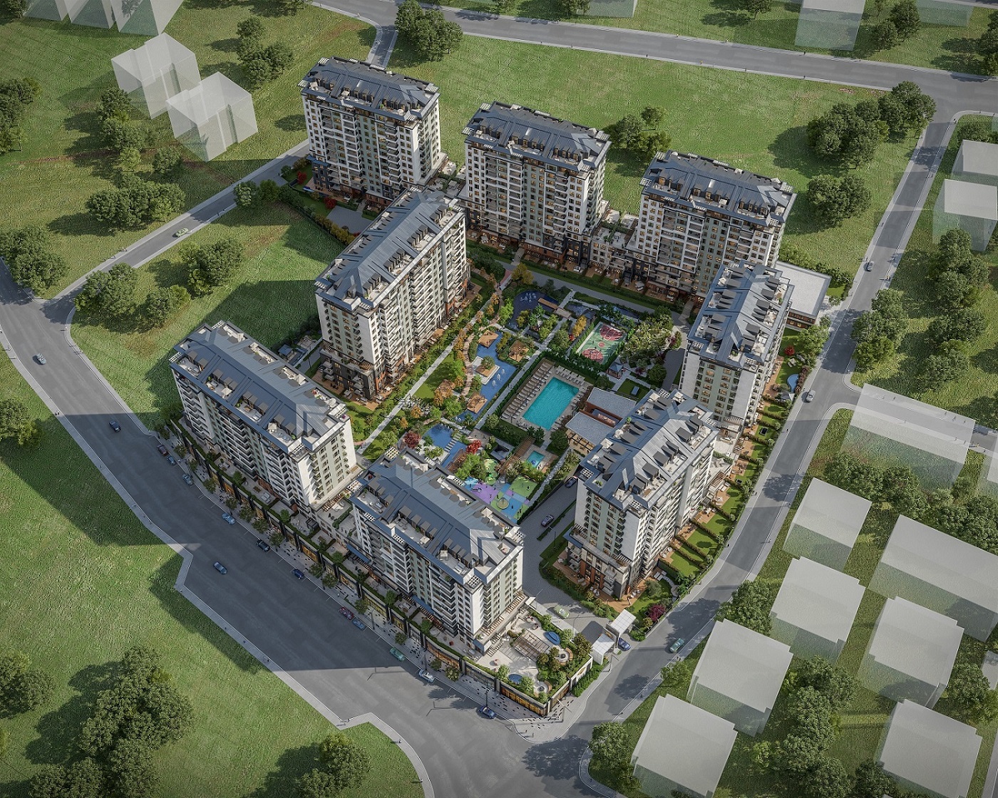 Luxury Istanbul Apartments - Near West Marina - Complex view