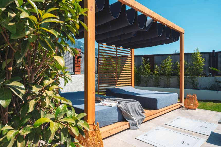 Luxury 4-Bed Spa Villa In Ovacik - Pool cabana