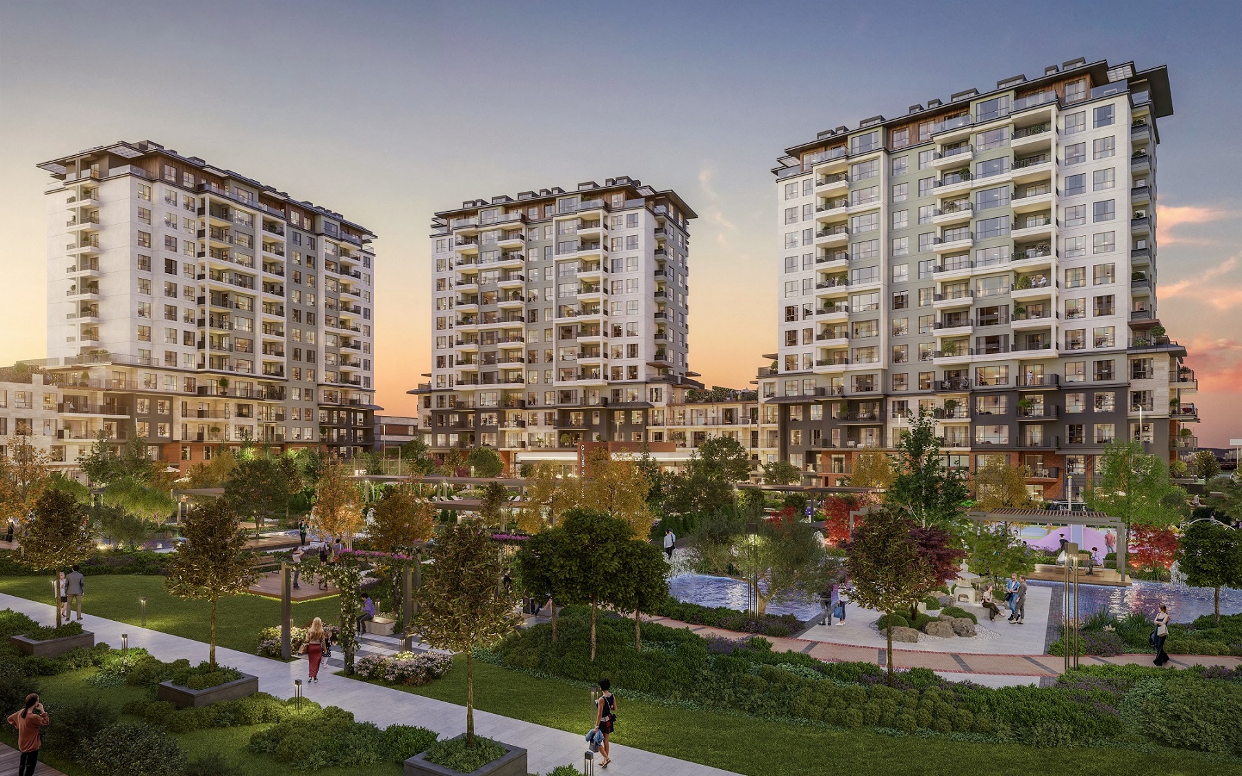Istanbul Luxury Apartments - Beylikduzu - Vast communal gardens