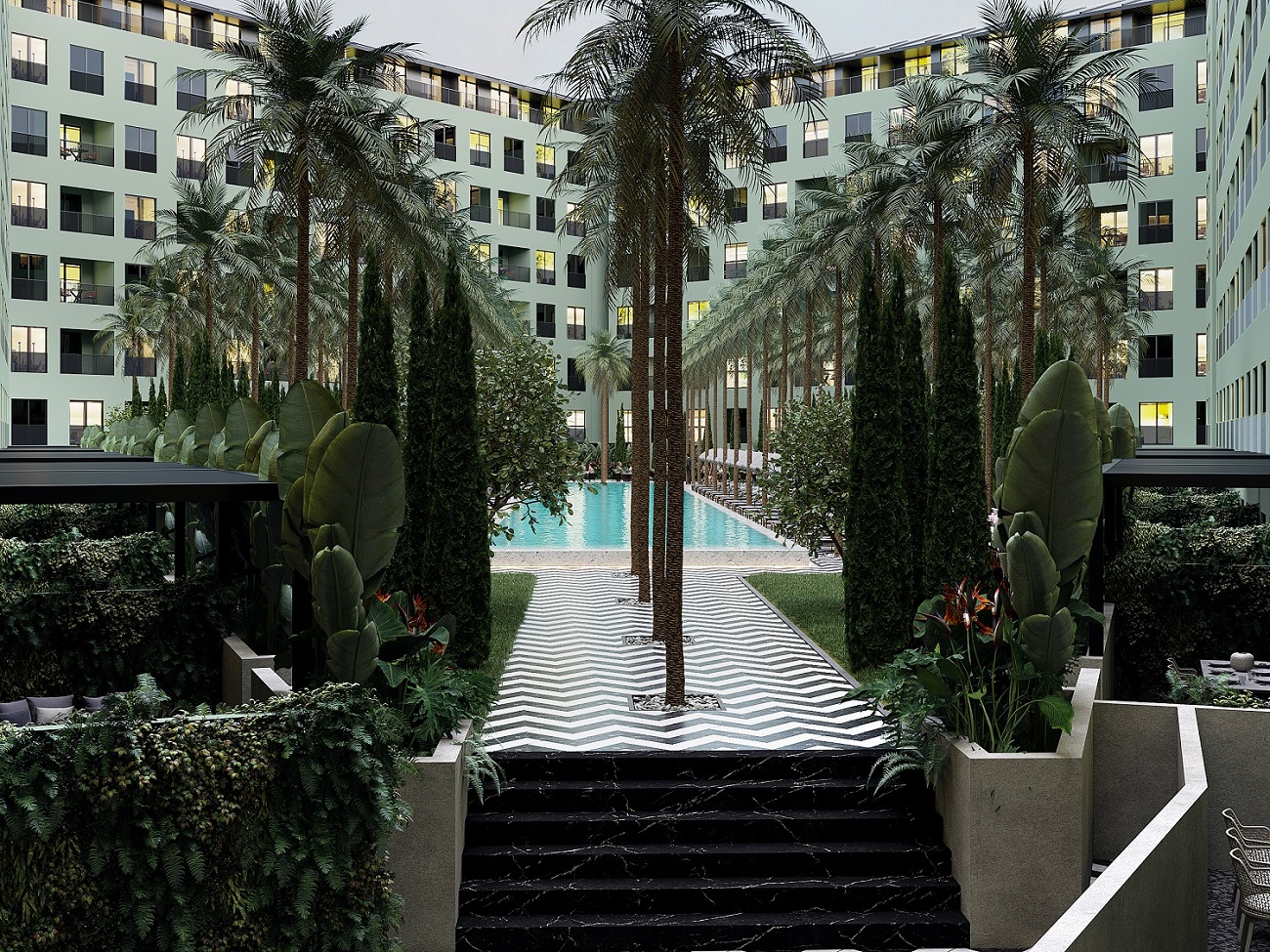 Forest View Istanbul Golf Apartments - Courtyard gardens