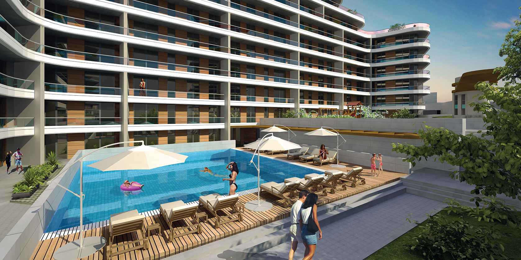 Sea View Asian Istanbul Apartments - Outdoor pool