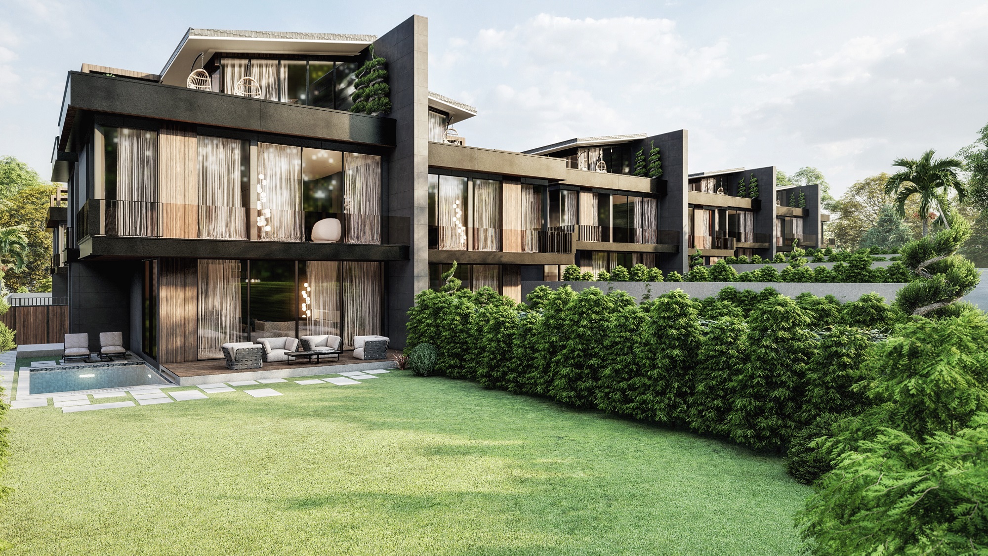 Sea View Istanbul Luxury Villas - Private gardens