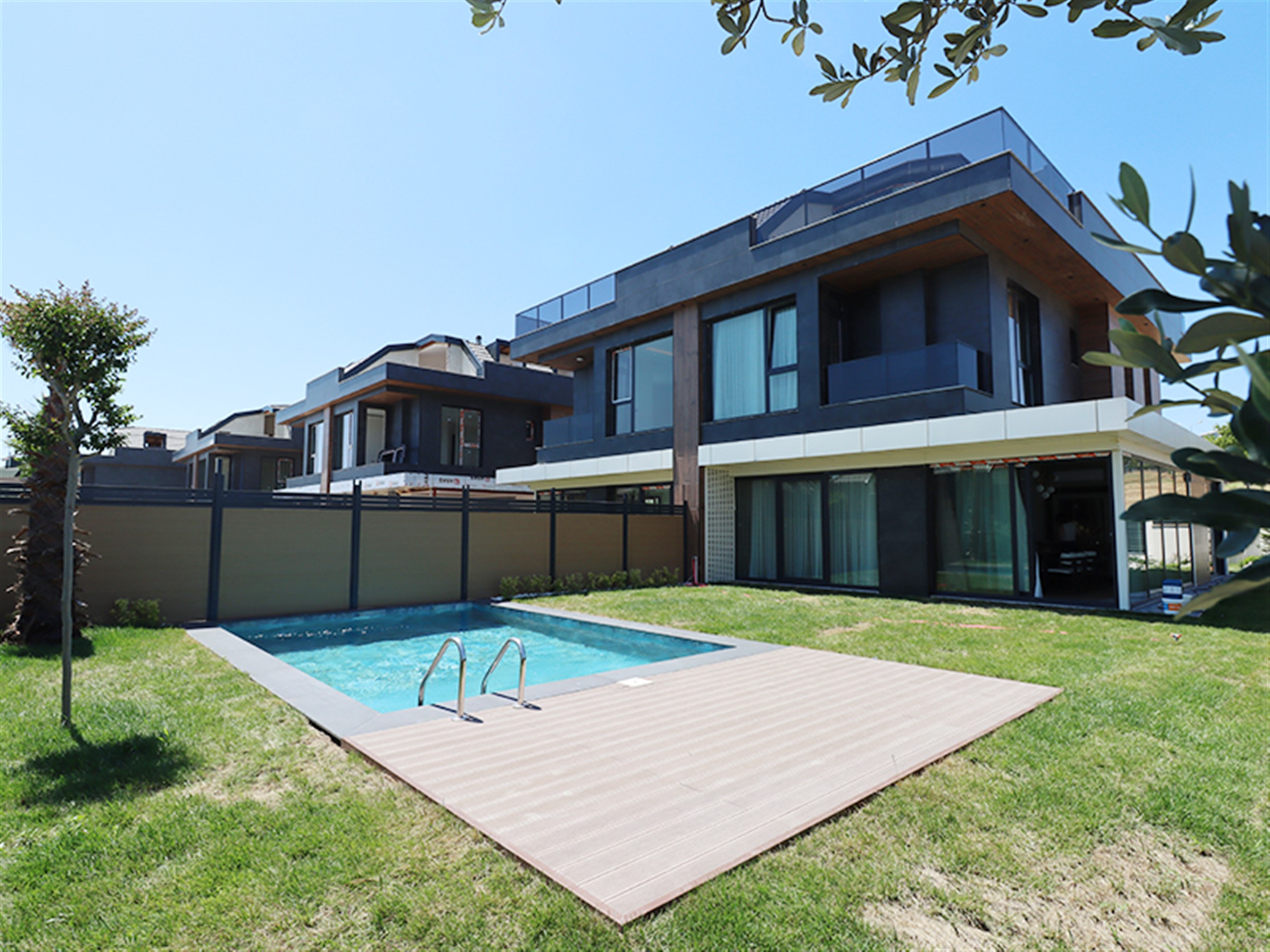 Newly Built Sea View Main view of gorgeous villa and private pool