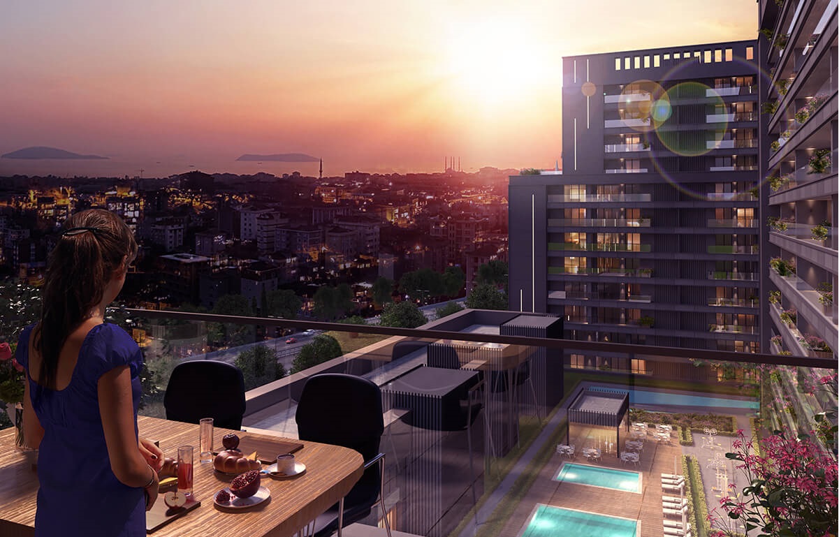 Sea View Apartments - Asian Istanbul - Glass balconies