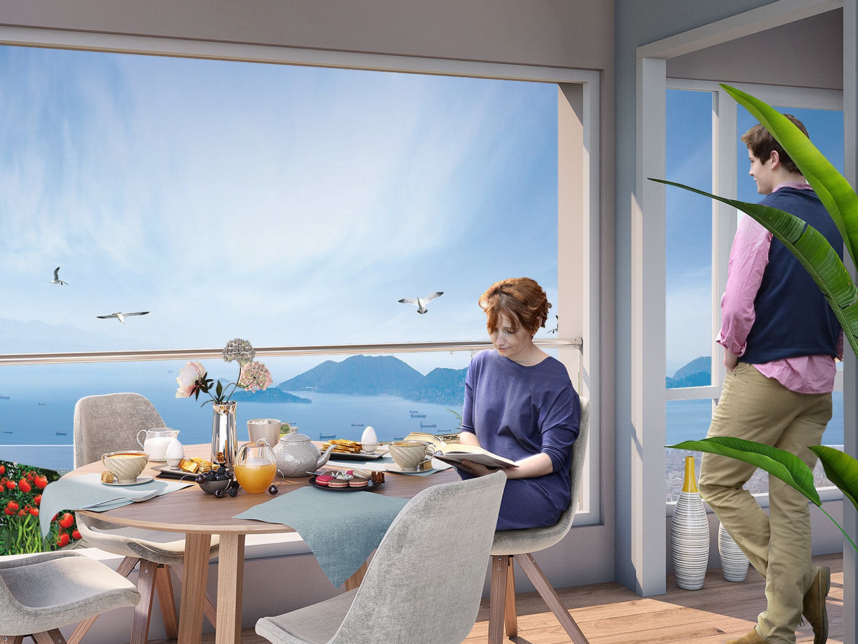 Sea View Apartments - Anatolian Istanbul - Sea, island, city and nature views