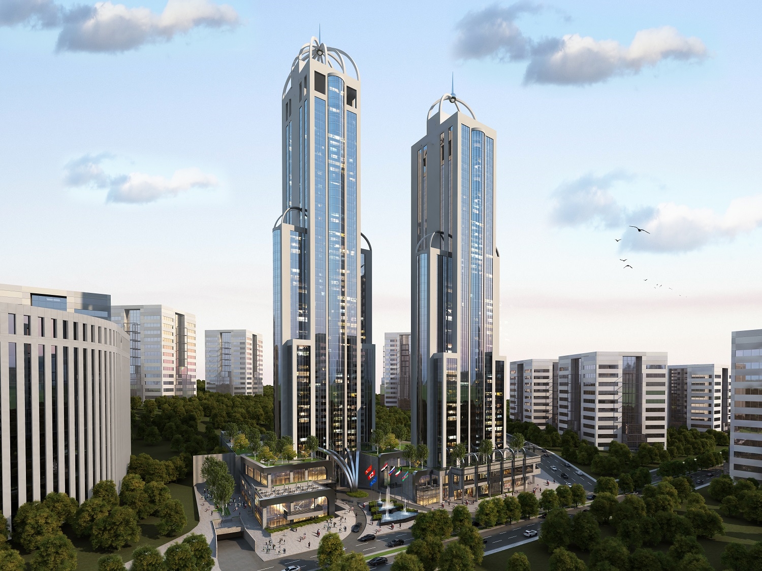 Sea View Istanbul Penthouses - Two glass towers