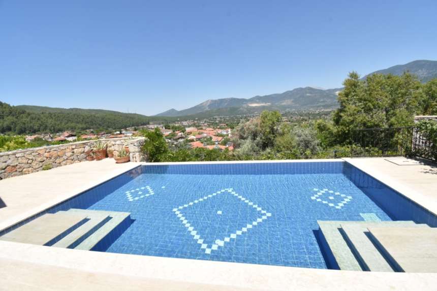 Valley View Villa - Uzumlu, Fethiye - Walk-in infinity pool