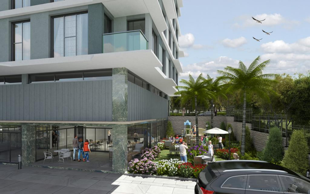Modern Istanbul Nature View Apartments - Small communal gardens