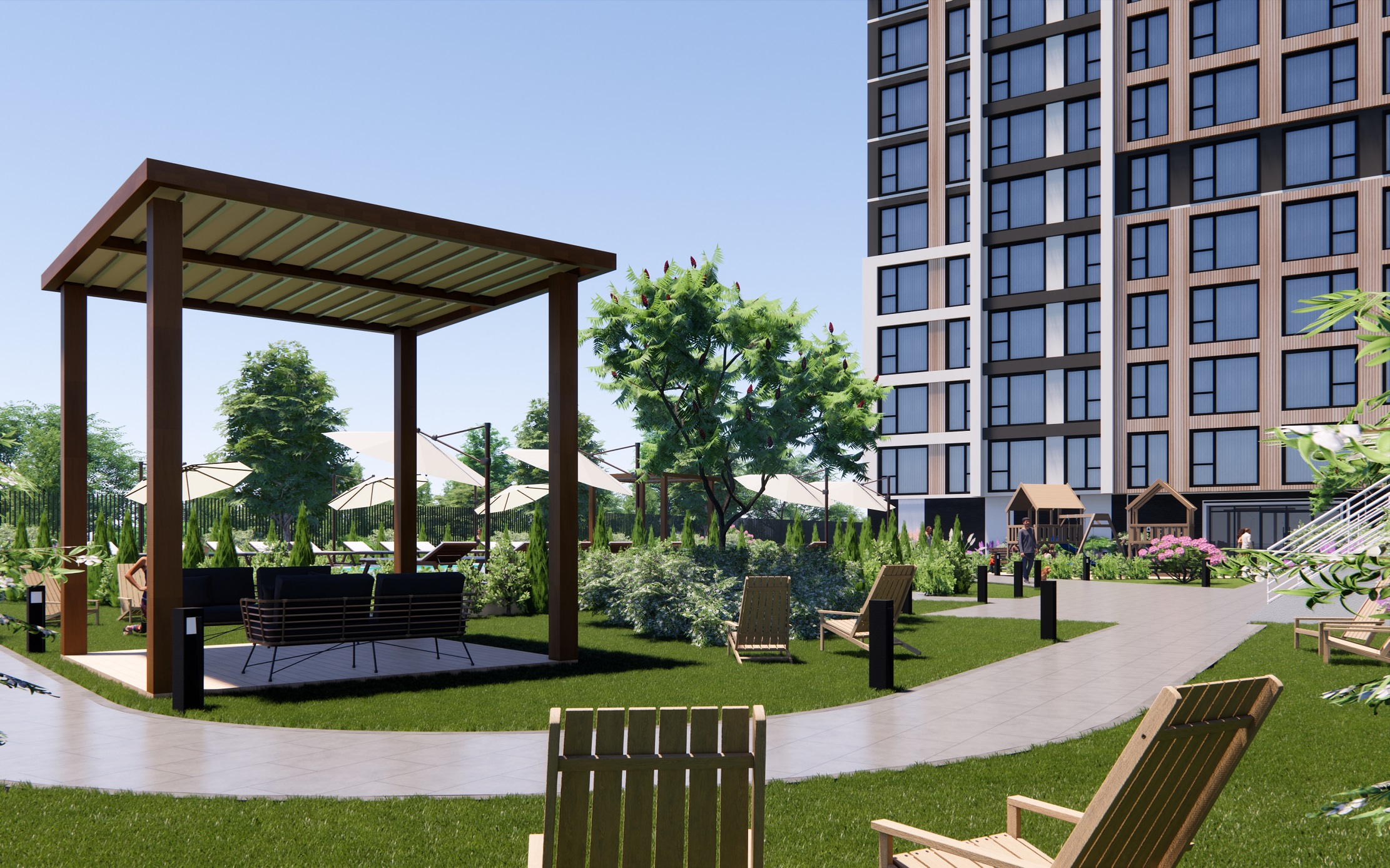 Luxury Apartments - Asian Istanbul - Landscaped communal gardens