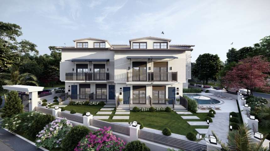 Luxury Apartments - Calis Beach, Fethiye - Walled complex