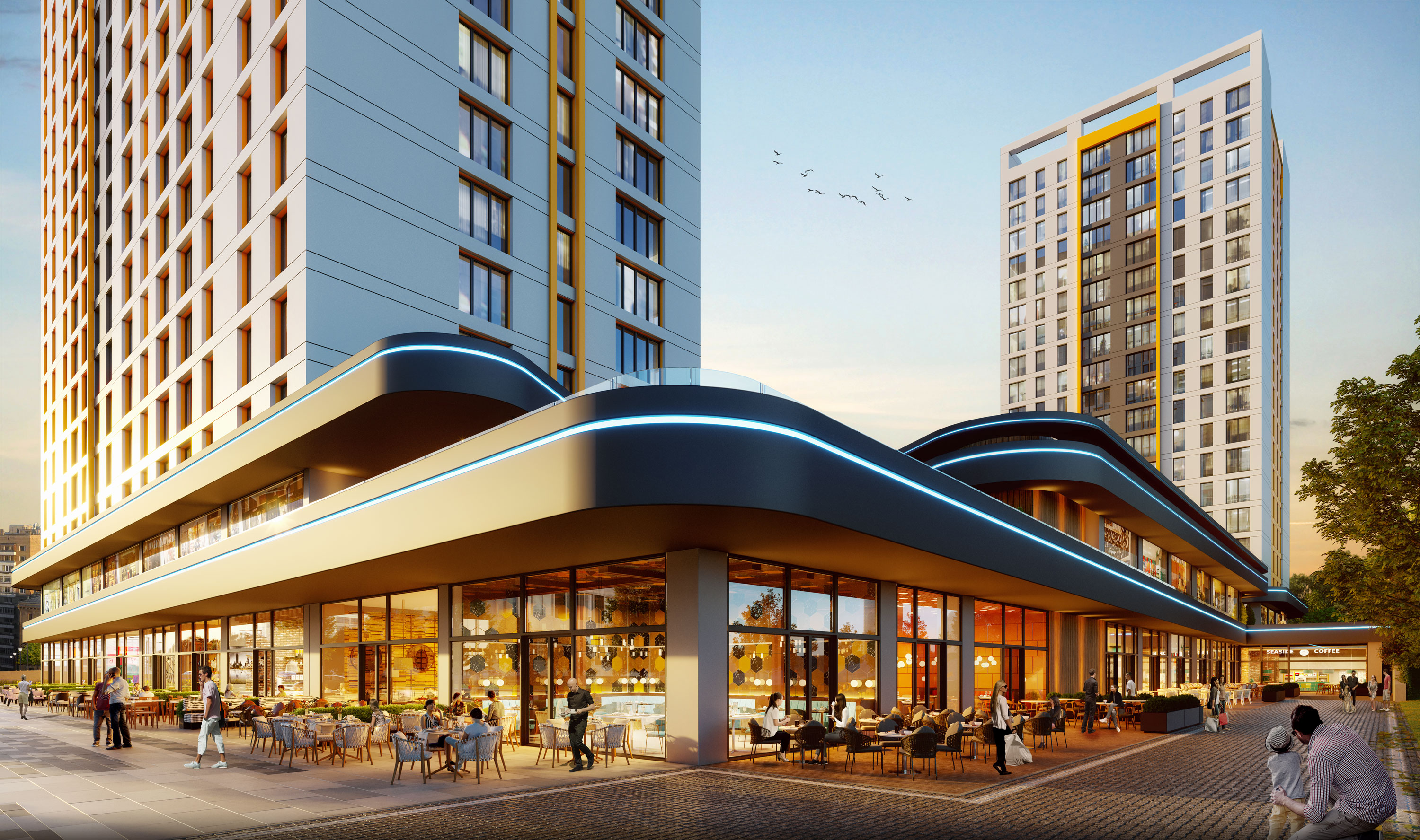 Istanbul Apartments - Home-Office Concept - Shopping and residential complex