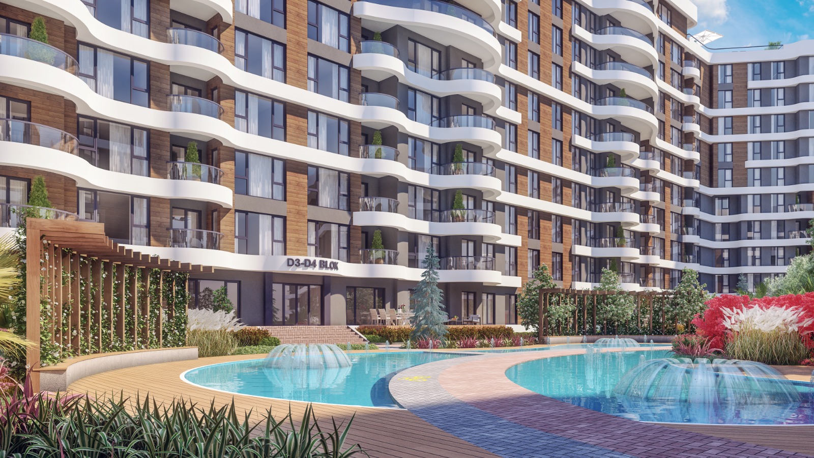 Sea View Apartments in Pendik - Asian Istanbul - Ornamental ponds