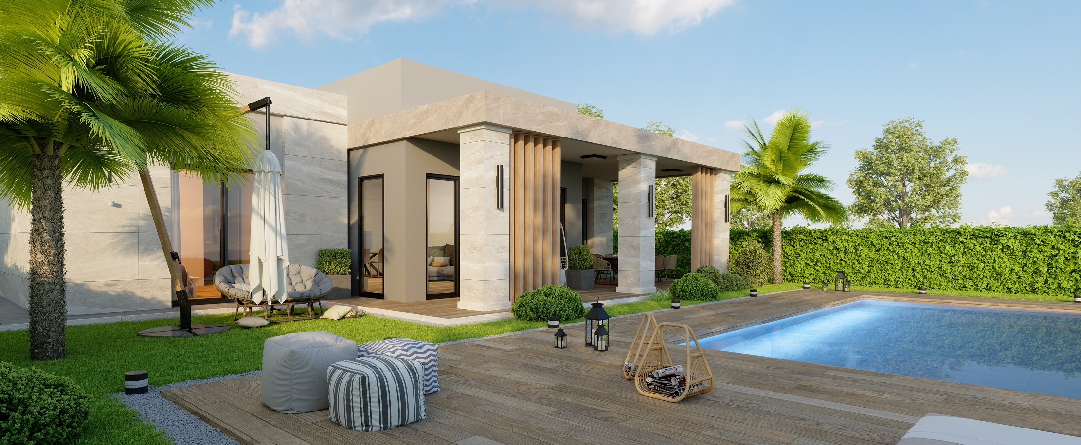 Istanbul Sea View Bungalows - Lots of outdoor living space