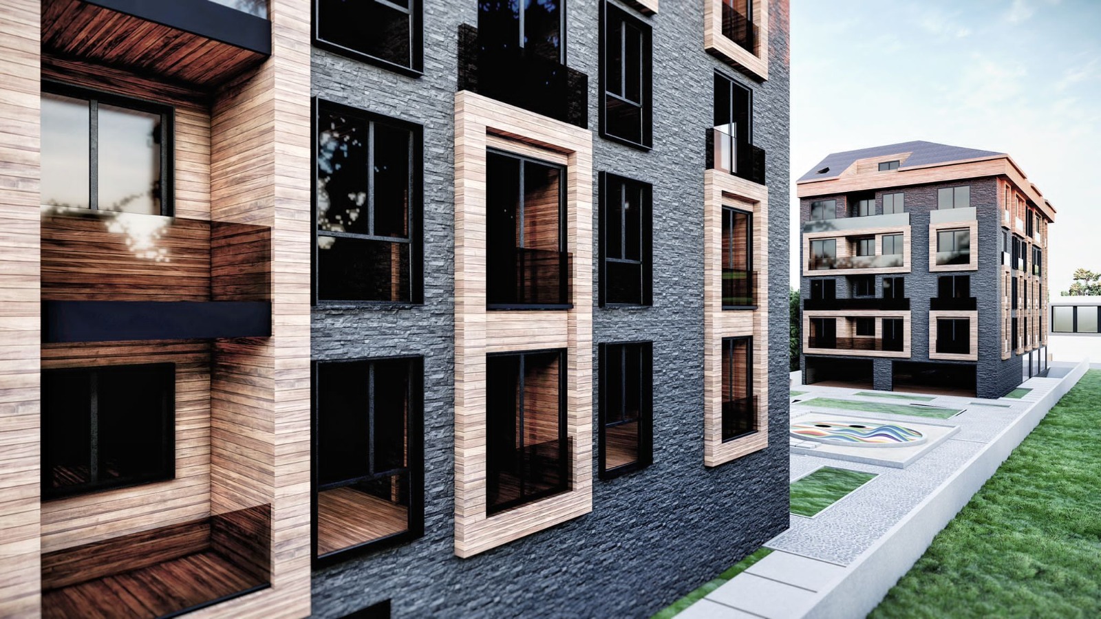 Off-Plan Istanbul Apartments For Sale - Modern Stone Effect Exteriors