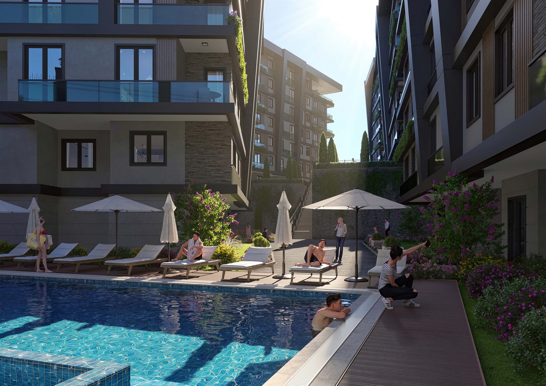 Boutique Luxury Apartments in Istanbul - Communal Pool