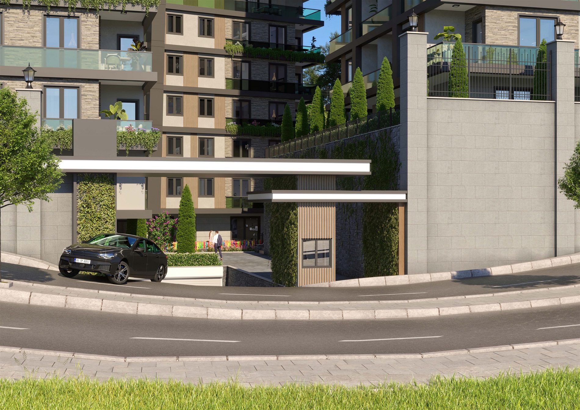 Boutique Luxury Apartments in Istanbul - Modern Entrance Features