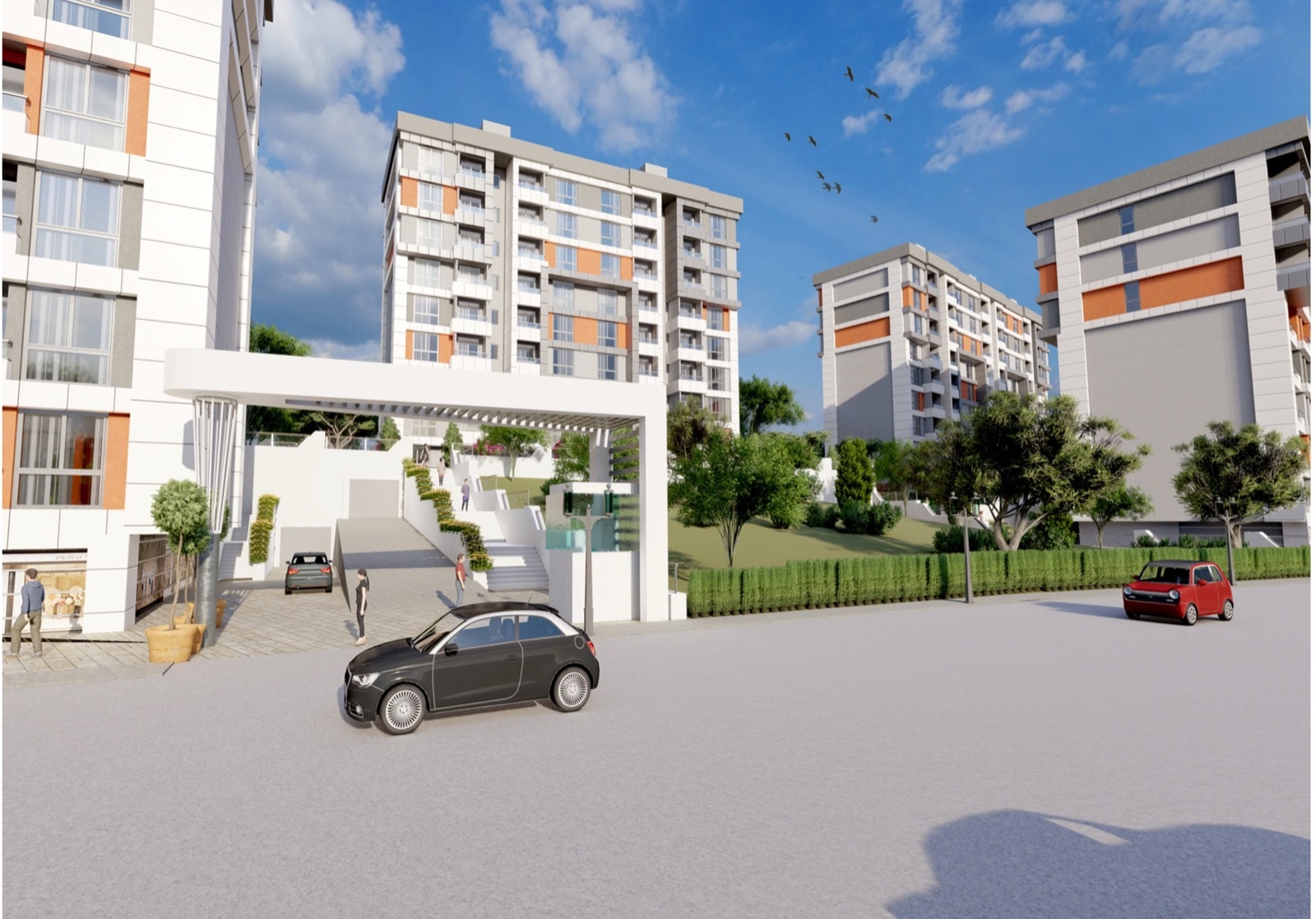 Asian Istanbul Sea View Apartments - Maltepe Complex Entrance