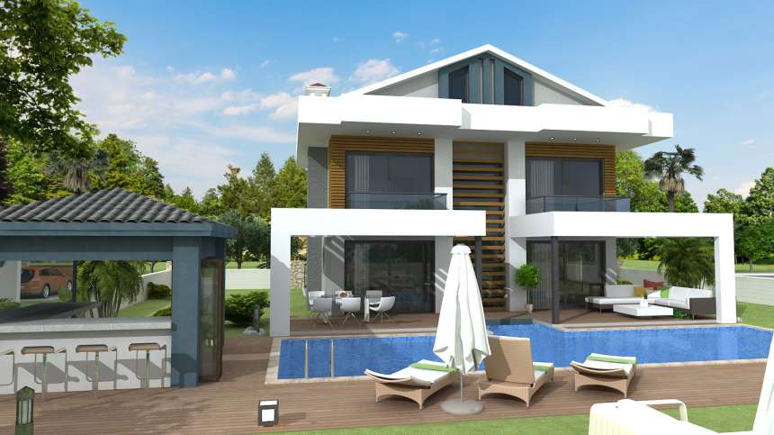 Newly Built 4-Bed Villas- Outdoor Living Area