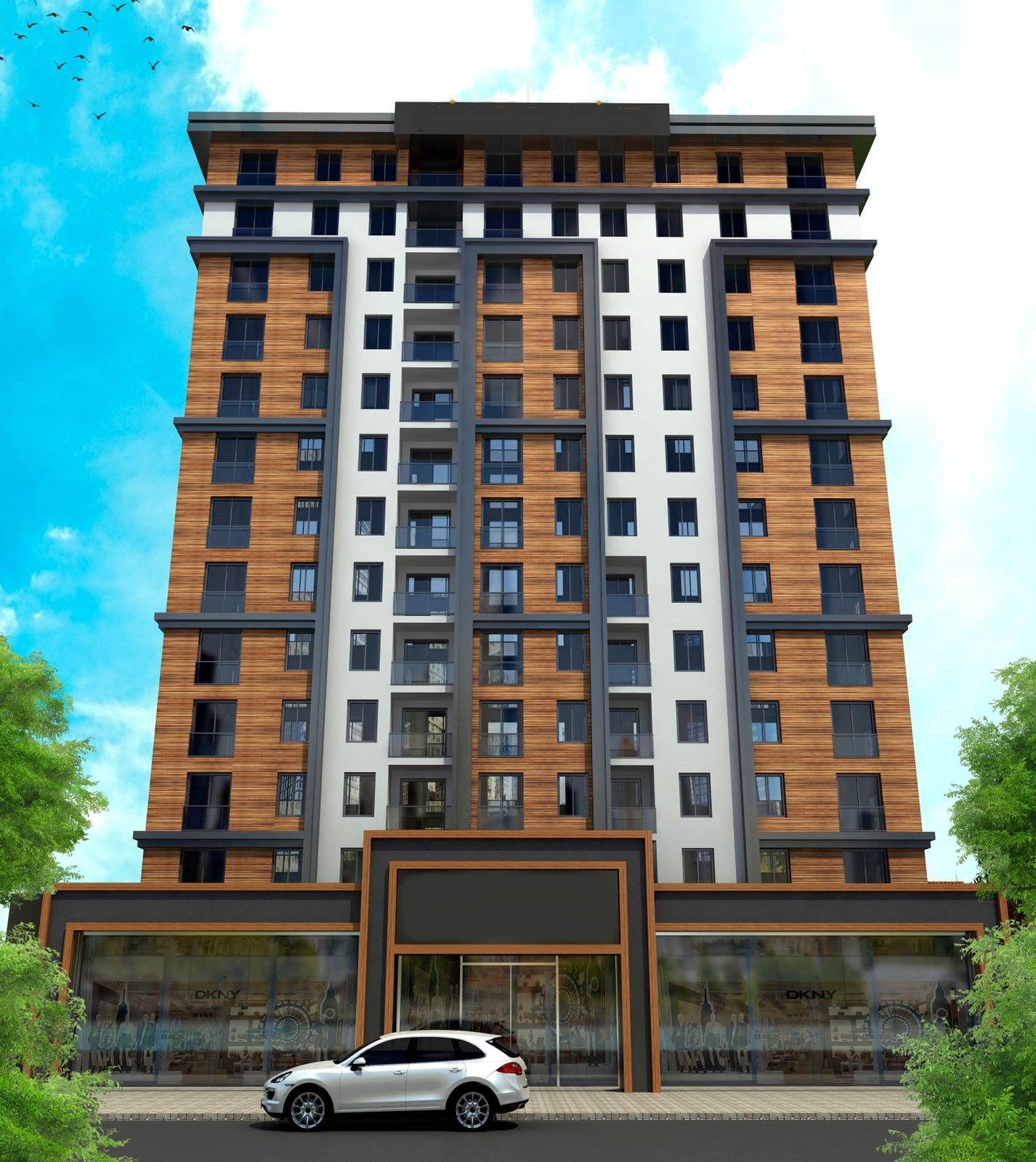 	 New Built Istanbul Apartments - Gaziosmanpasa Apartment Block